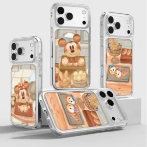MOLANCANO Disney Crystal Cozy Bake Shop Design Transparent Phone Case for iPhone 17 16 15 Pro Max