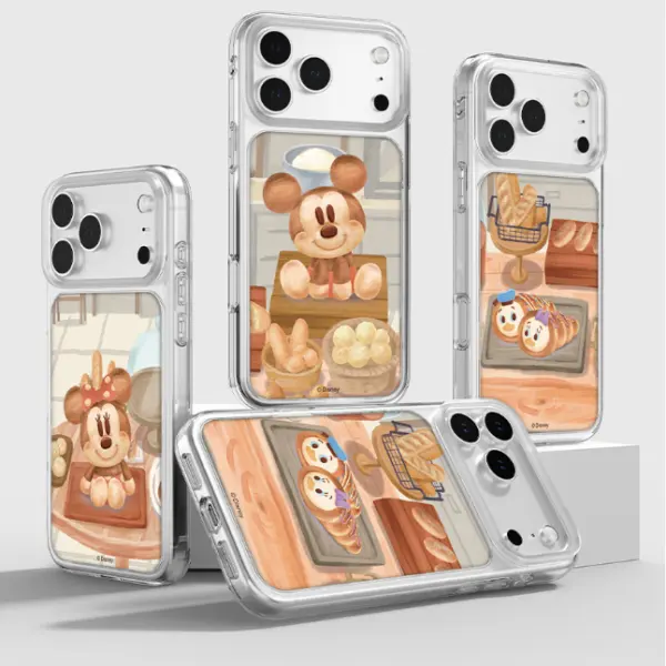 MOLANCANO Disney Crystal Cozy Bake Shop Design Transparent Phone Case for iPhone 17 16 15 Pro Max