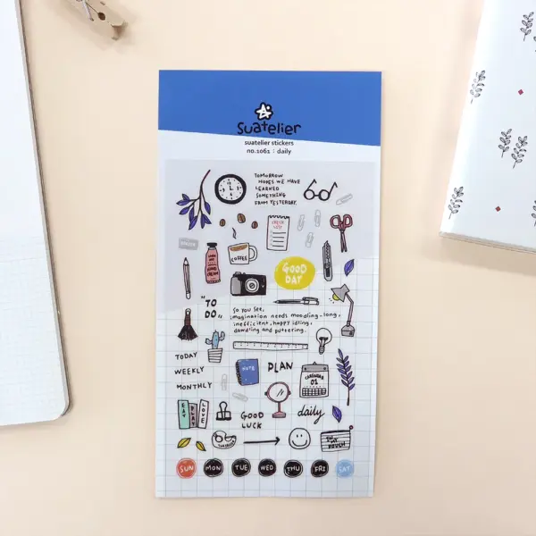suatelier Diary Stickers 1061 Daily x 2 Packs