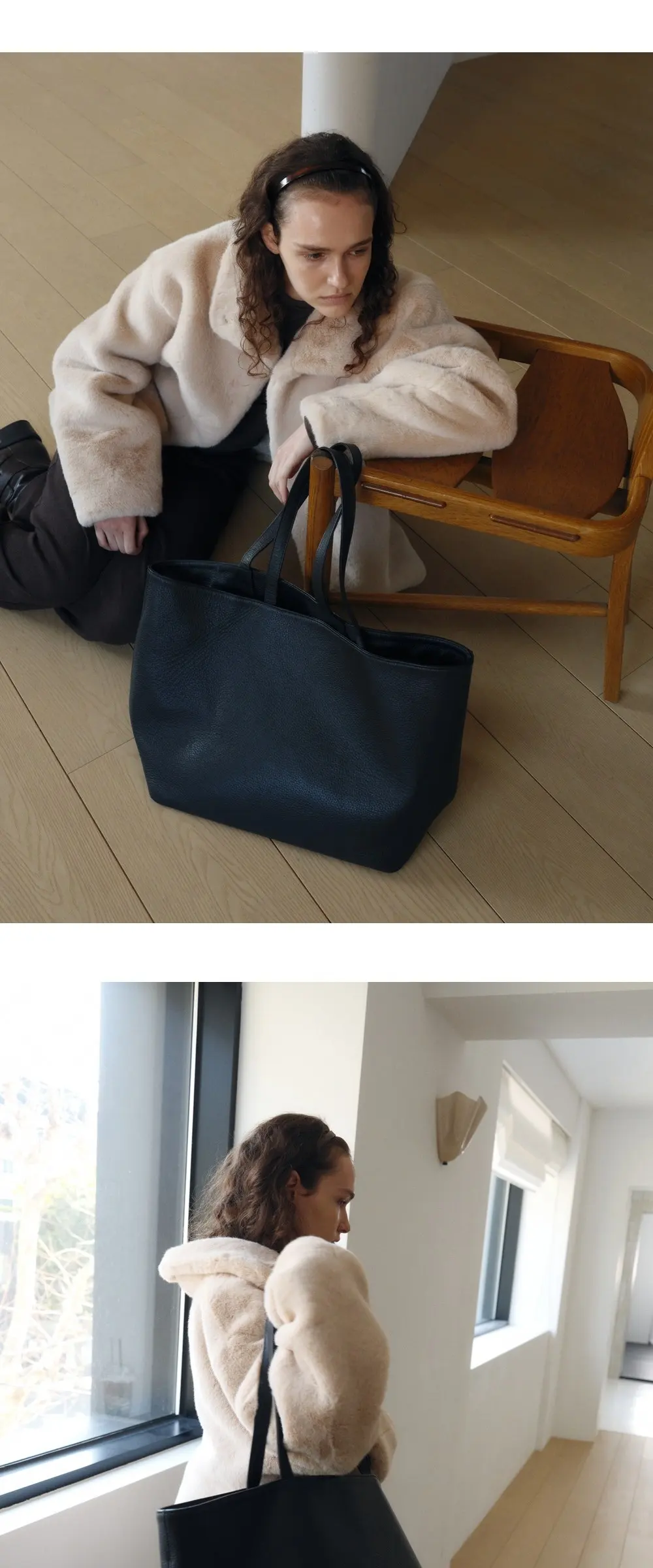 Gather Bag (Black) Detail
