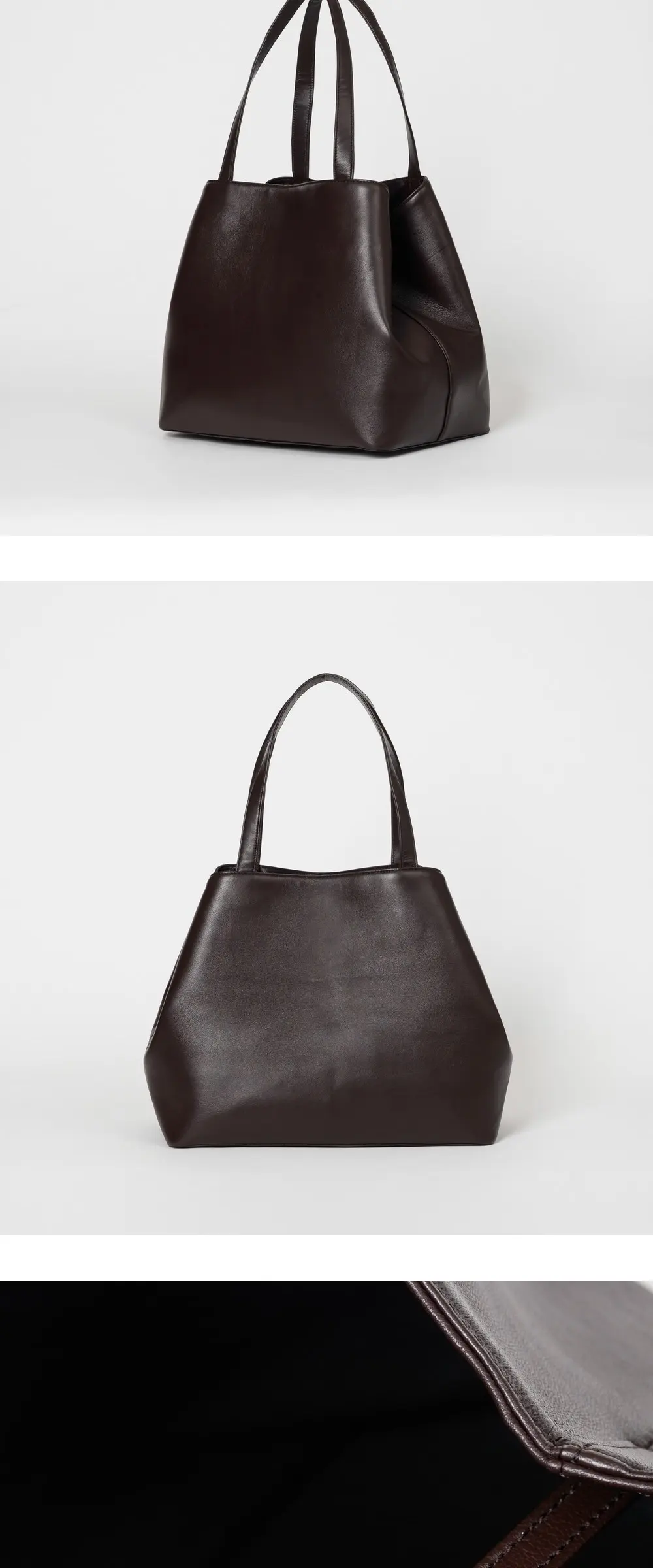 Gather Bag (Dark Brown) Detail
