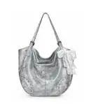 I MY ME MINE im lovely Lace Stud Hobo Bag Silver
