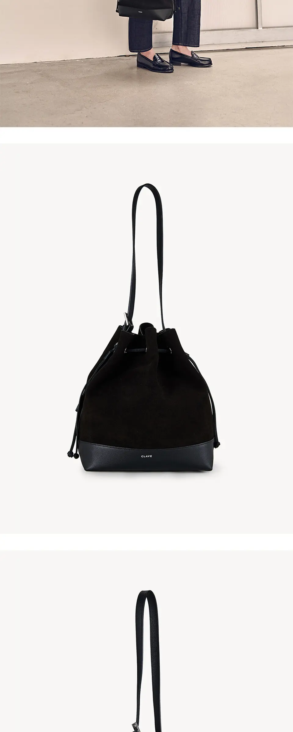 LUCY_Suede Dark Brown Detail