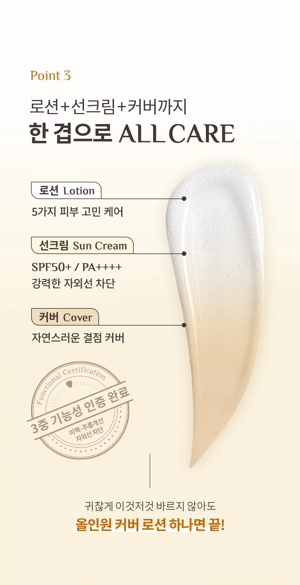 OBge 내추럴 올인원 커버 로션 톤업크림 50g, 1개 Detail