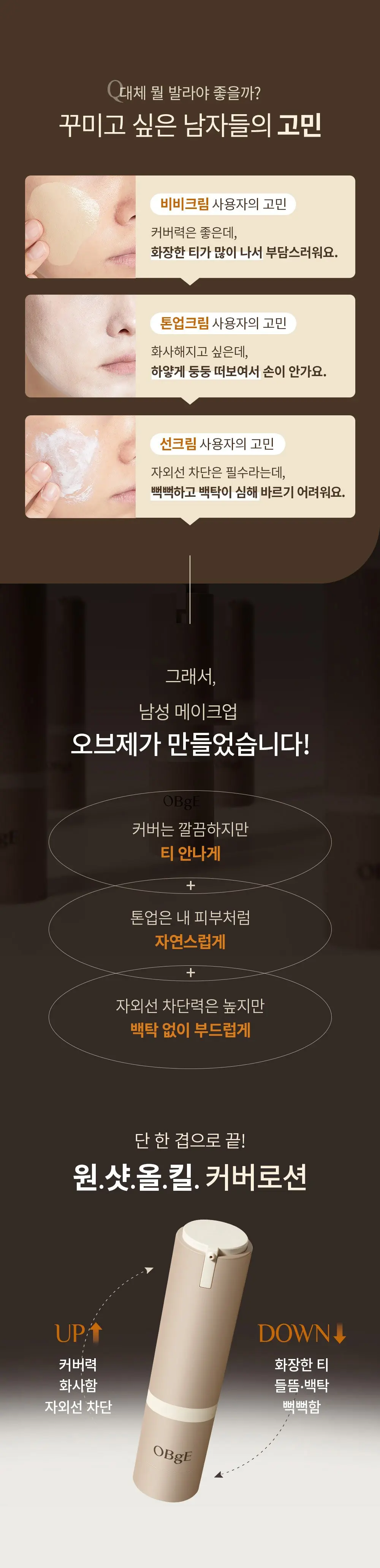 OBge 내추럴 올인원 커버 로션 톤업크림 50g, 1개 Detail