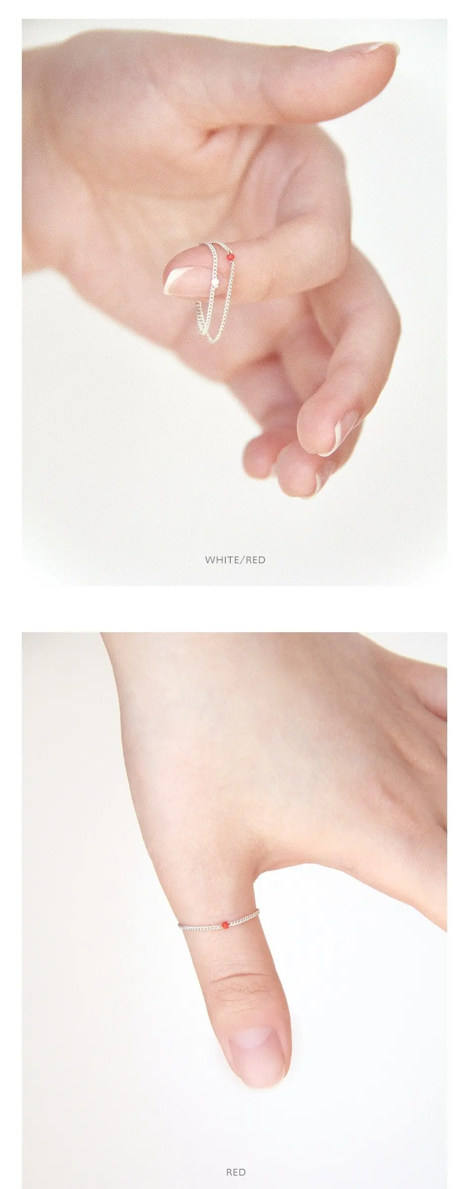 Only Silver Chain Ring 오직 실버 체인 반지 Detail