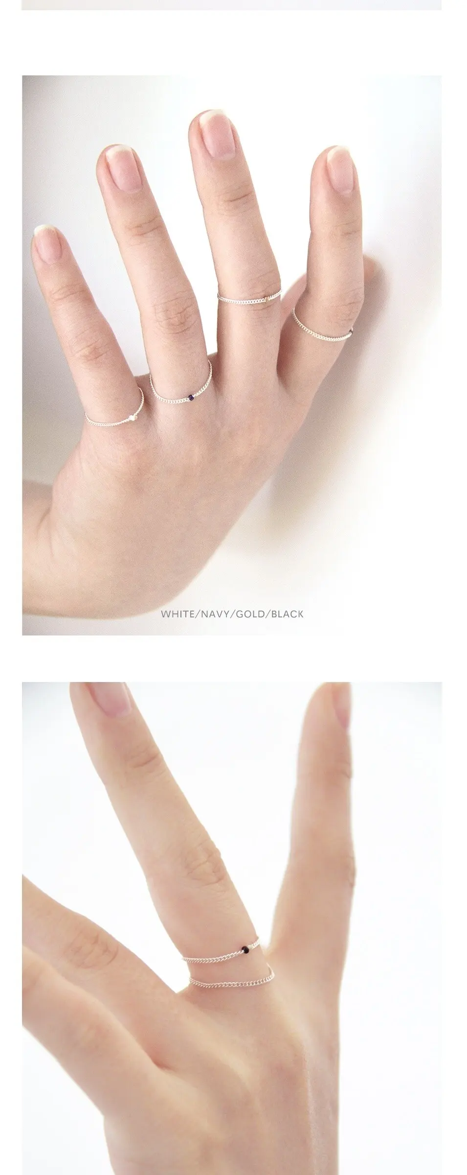 Only Silver Chain Ring 오직 실버 체인 반지 Detail