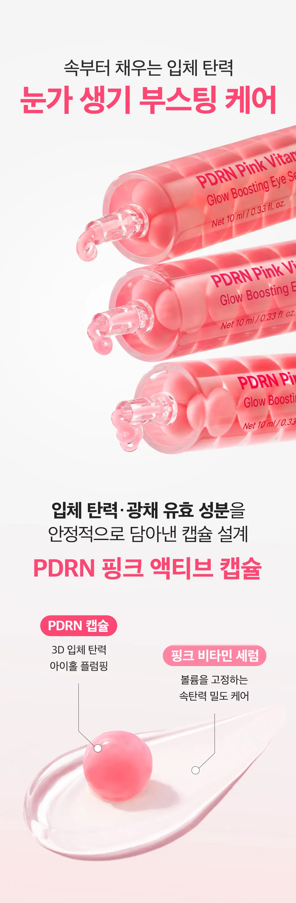 PDRN 핑크 비타민 글로우 부스팅 아이세럼 10ml Detail