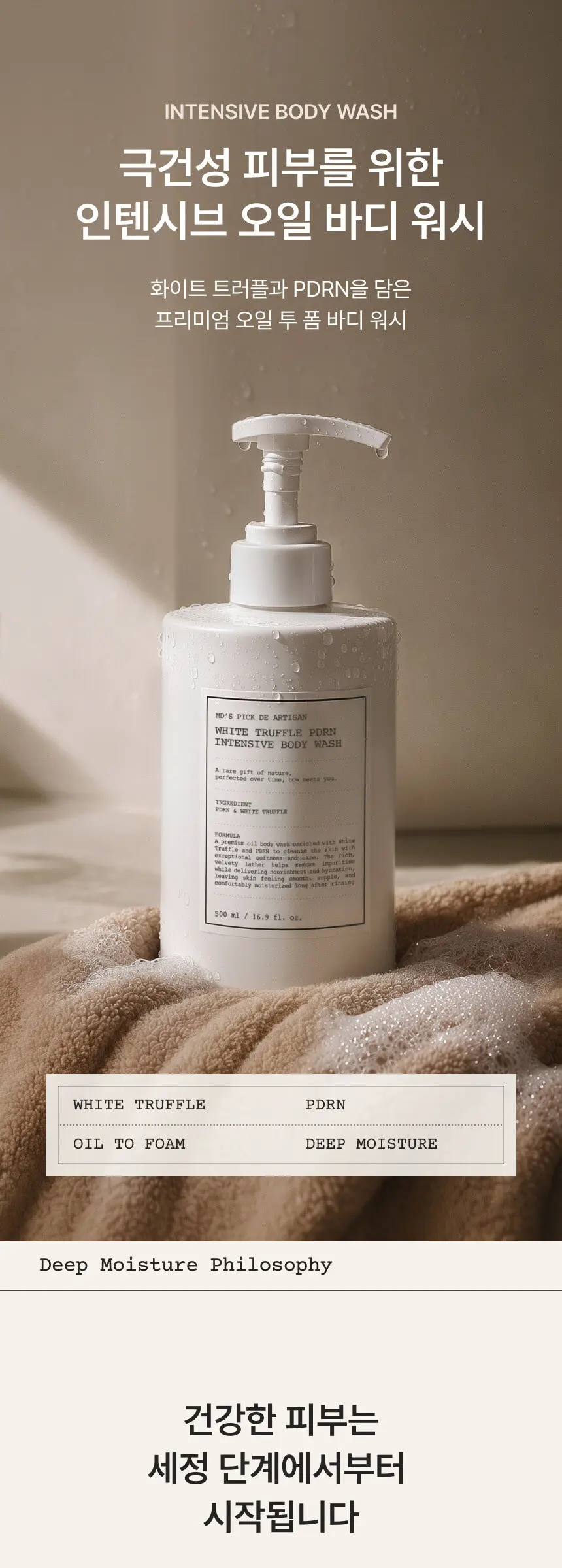 드 아티장 화이트트러플 PDRN 인텐시브 바디 워시 500ml Detail