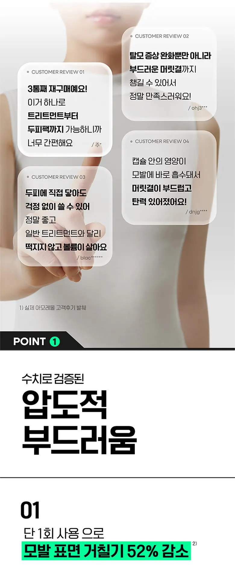 라보에이치 두피강화클리닉 PDRN 단백질 비타민 실리콘프리 캡슐 트리트먼트, 280ml, 1개 Detail