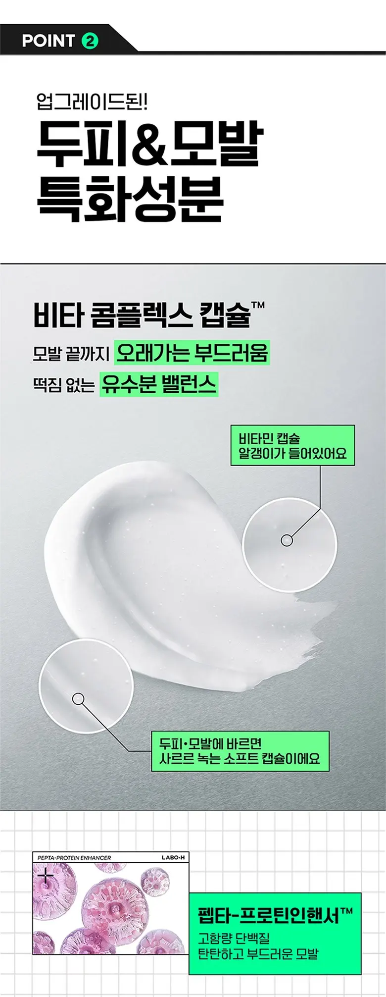 라보에이치 두피강화클리닉 PDRN 단백질 비타민 실리콘프리 캡슐 트리트먼트, 280ml, 1개 Detail