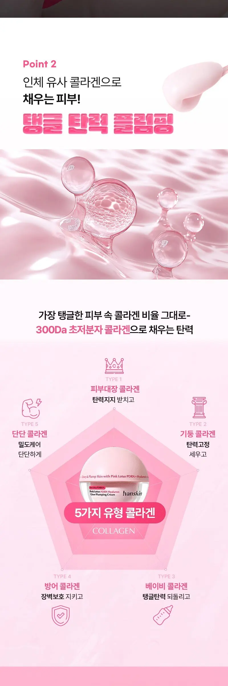 한스킨 아라연꽃 피디알엔 히알루론 광채 플럼핑 크림, 1개, 50ml Detail