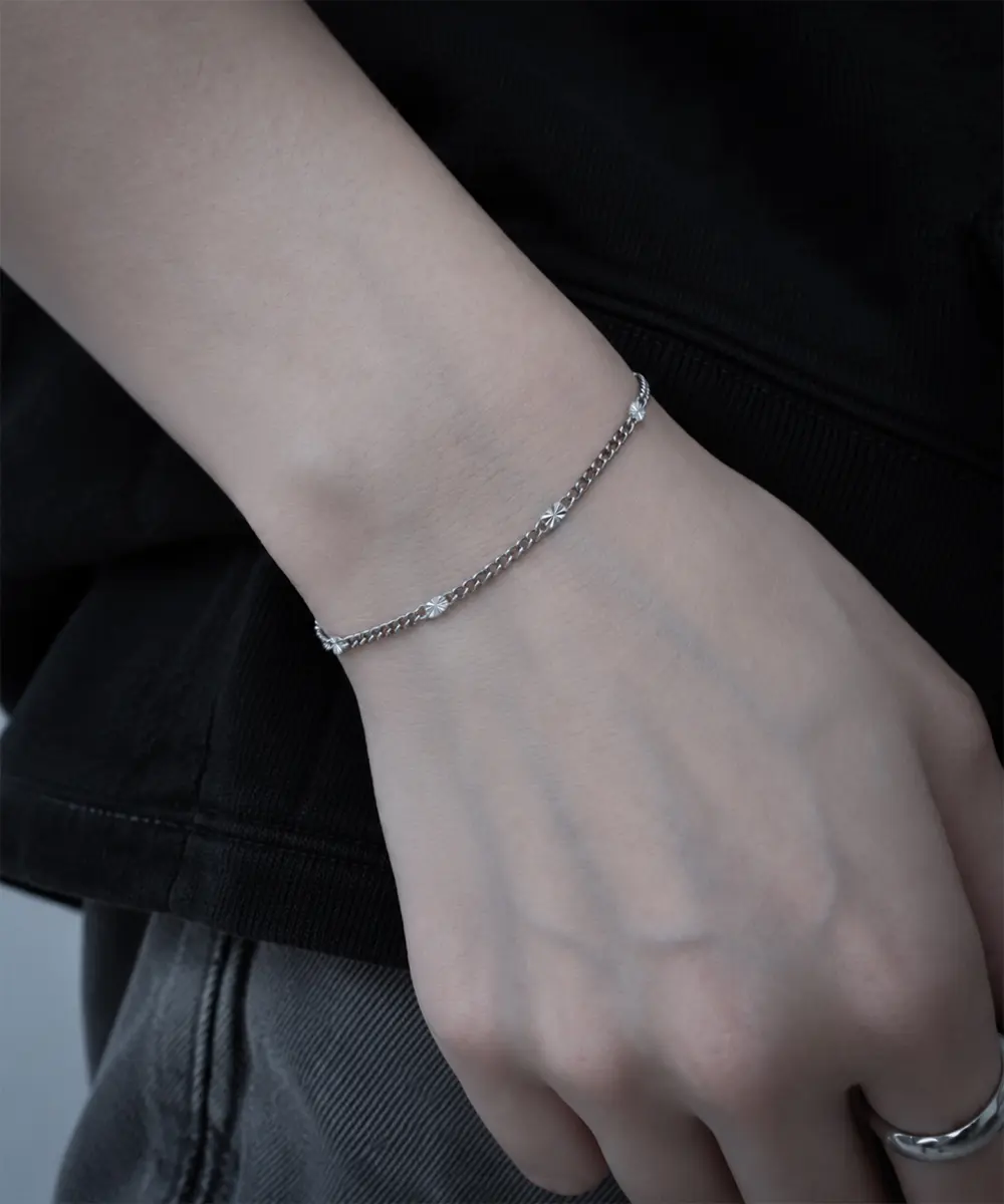 미니멀 씨쉘 포인트 체인 팔찌 Detail