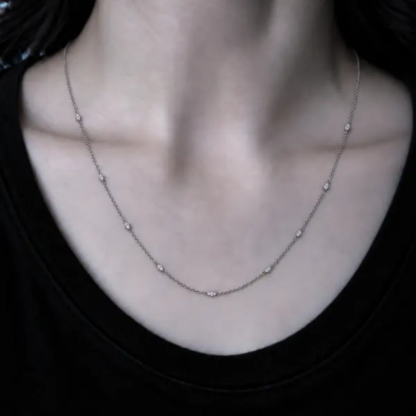 CREAM SODA LAB Minimal Seashell Point Chain Necklace