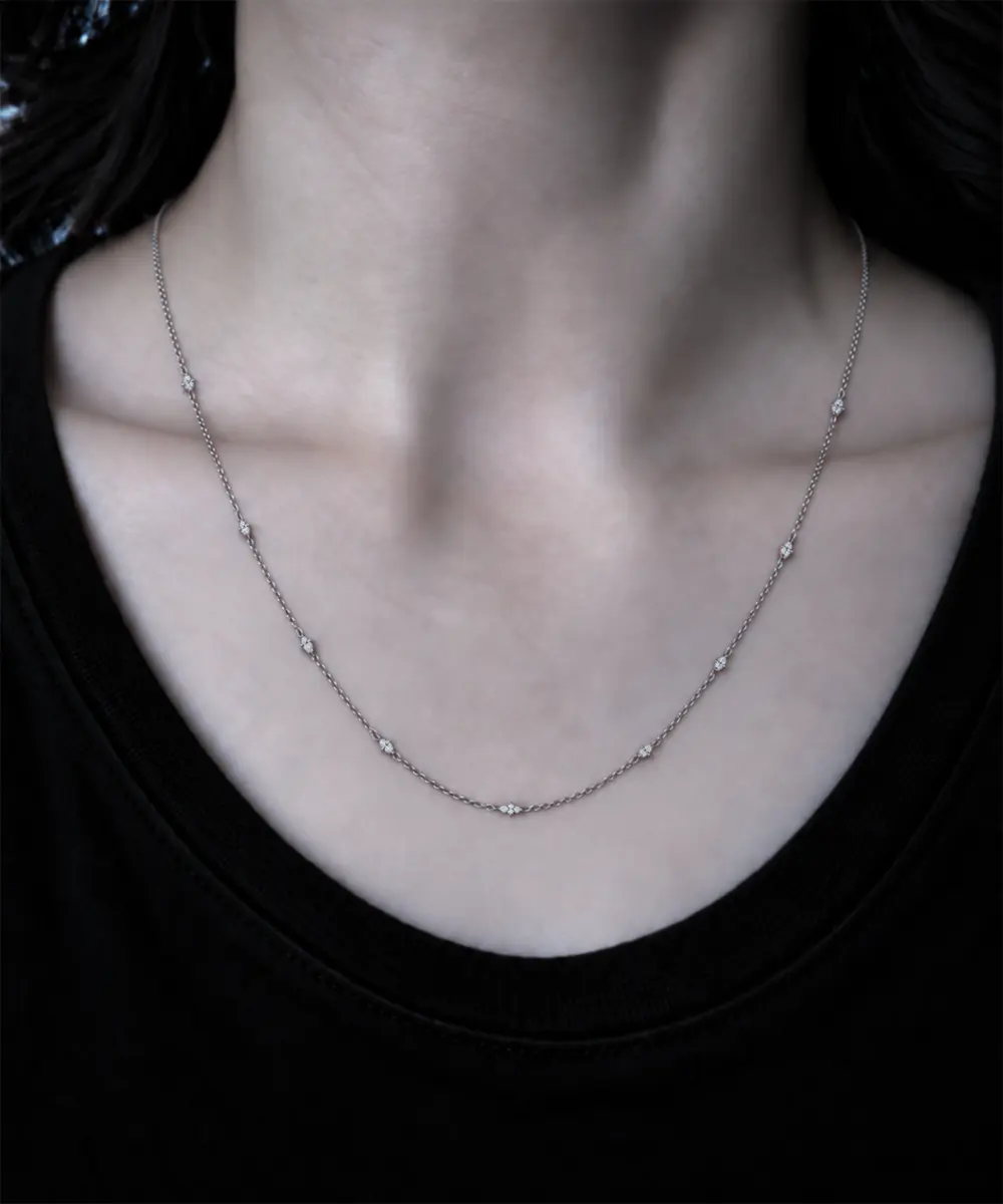 미니멀 씨쉘 포인트 체인 목걸이 Detail