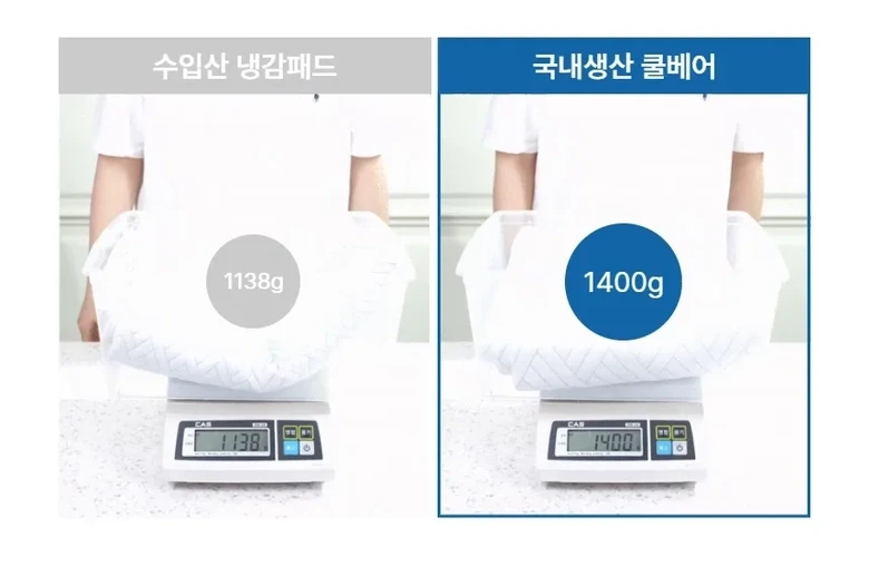쿨베어 국내생산 프리즌 여름 차가운 냉감패드 고정밴드 쿨매트 Detail