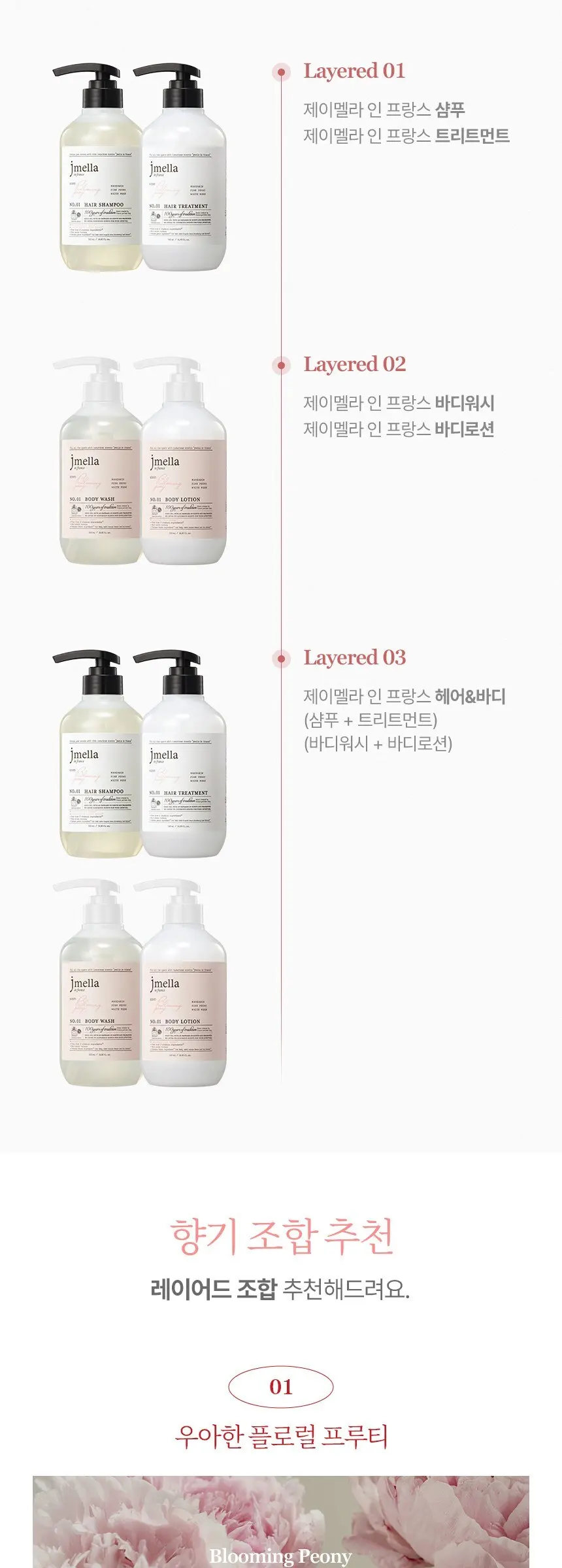 제이멜라 인 프랑스 블루밍 피오니 바디 로션 러블리 플로럴향, 500ml, 1개 Detail