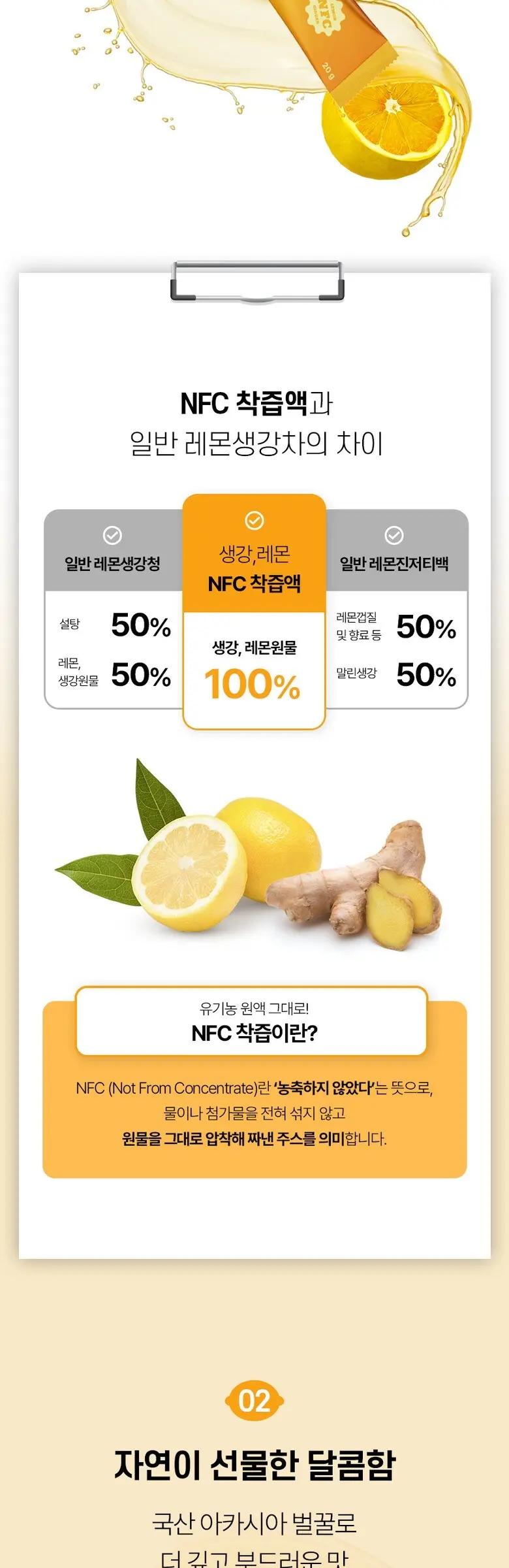 보령약국 환절기 면역 판티오 원데이 진저레몬샷 유기농 강황 생강즙 레몬즙 레몬생강차 14포, 1개, 280g Detail