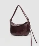 MATT Wrinkle Slouchy Cowhide Shoulder Bag - Vintage Brown