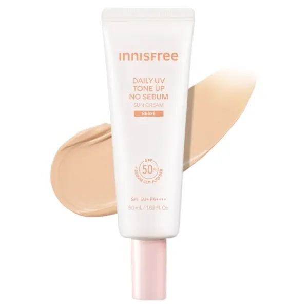 innisfree Daily UV Tone Up No Sebum Sun Cream Beige SPF50+ PA++++ 50ml