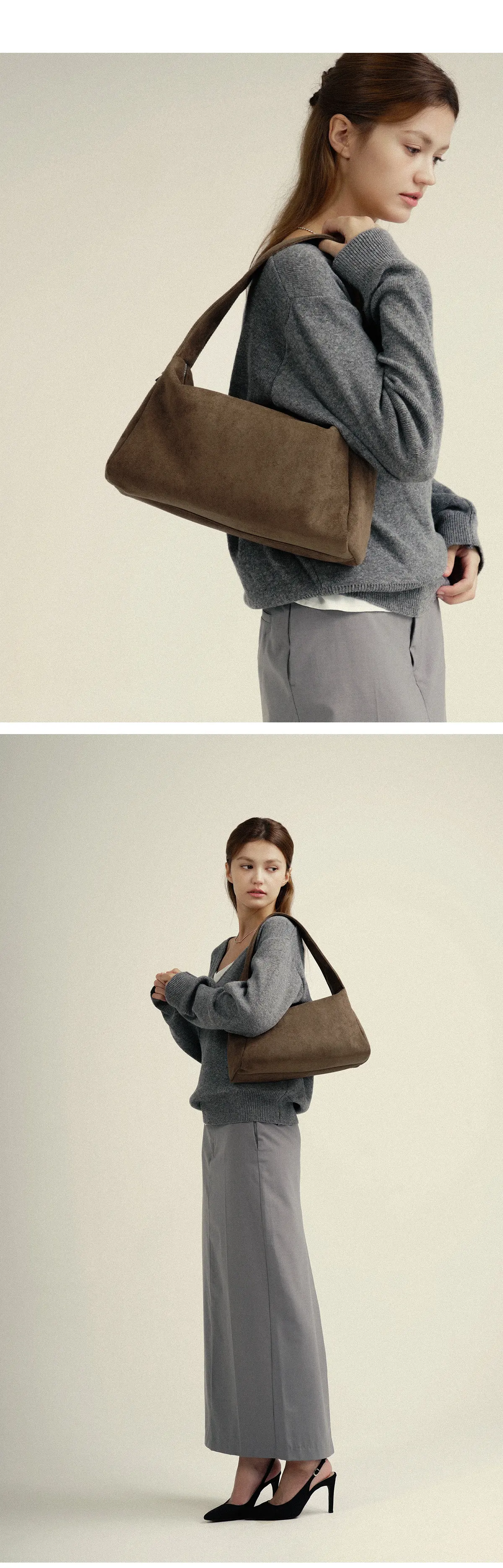 TRM 스웨이드 스퀘어 호보백 T84P Detail