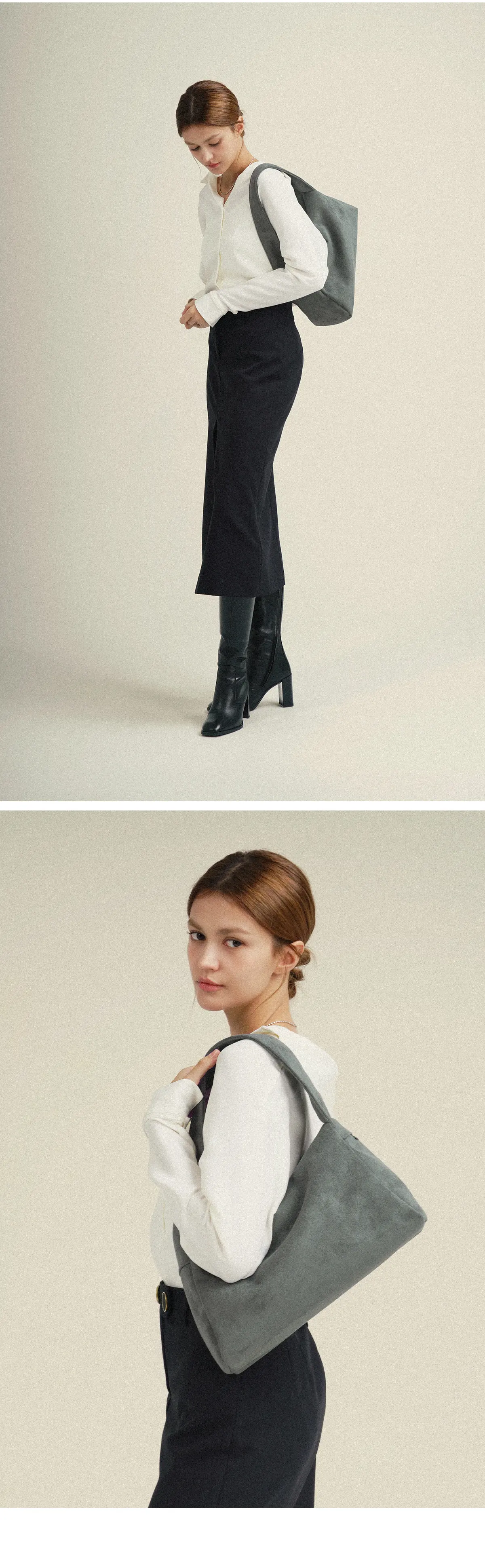 TRM 스웨이드 스퀘어 호보백 T84P Detail