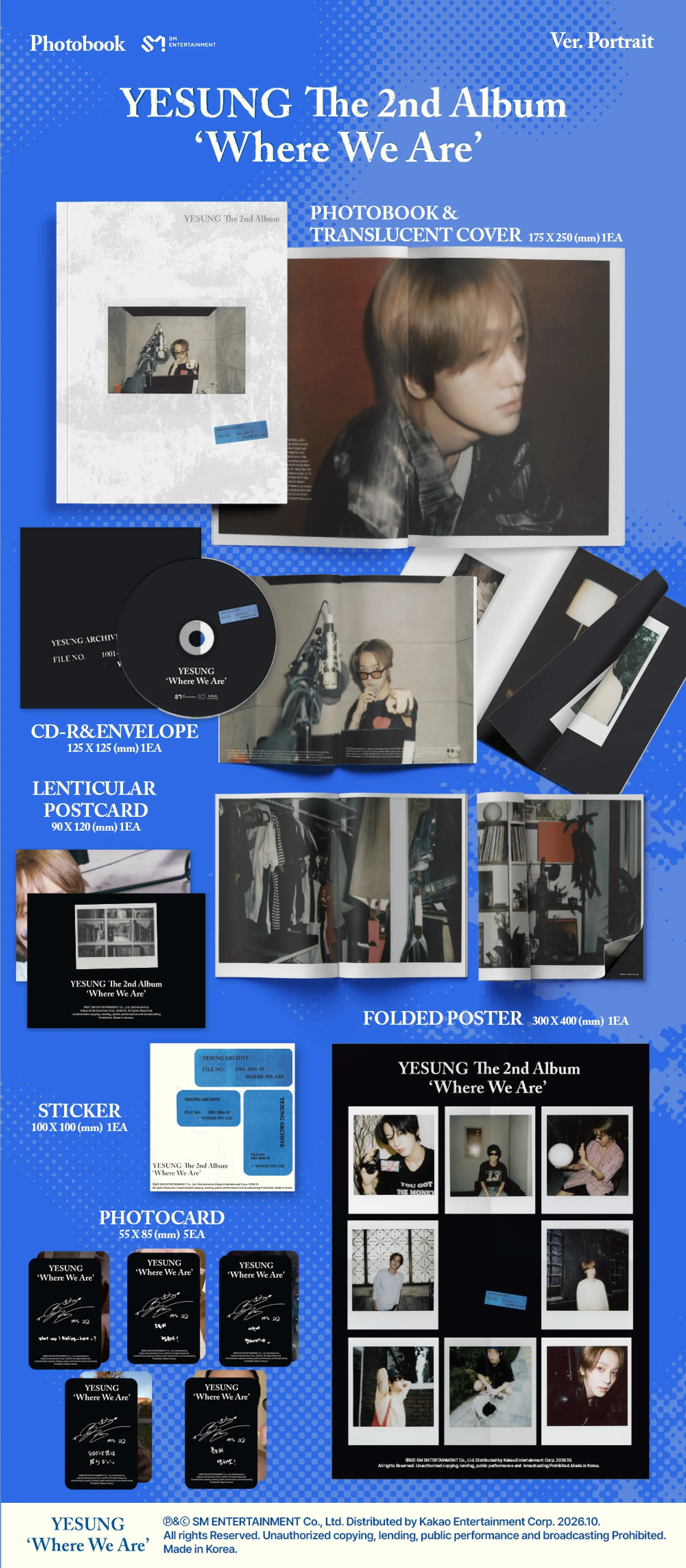 예성 (YESUNG) - 2집 : Where We Are [Photobook Ver.][3종 중 1종 랜덤발송] Detail