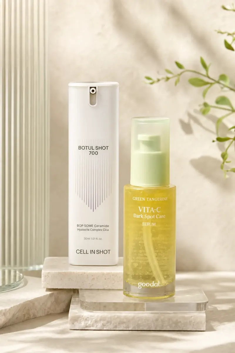 Korean skincare editorial still life — EmpressKorea