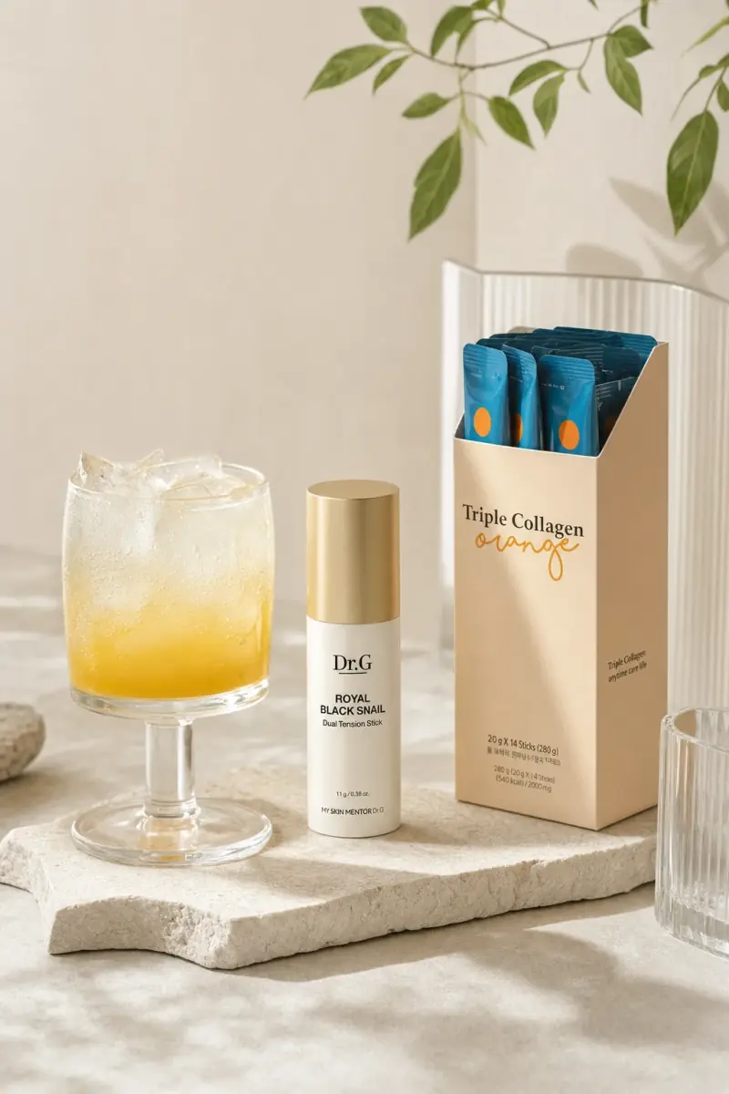 Korean skincare editorial still life — EmpressKorea