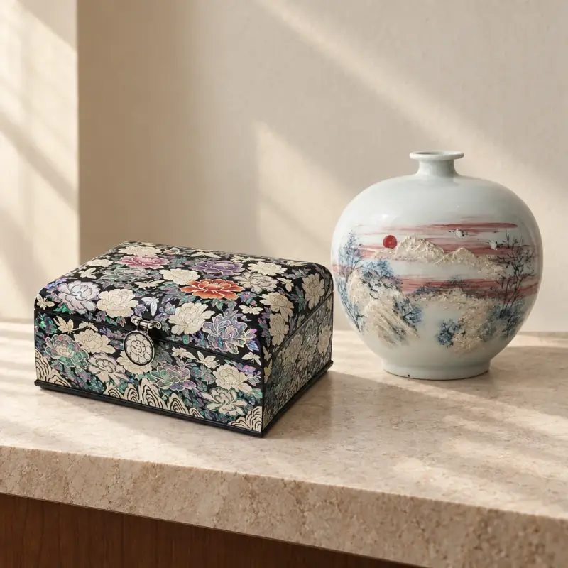 Korean heritage crafts and souvenirs editorial banner — EmpressKorea